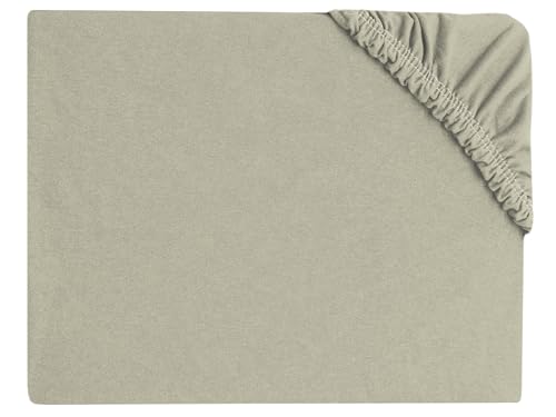 ZOLLNER Spannbettlaken für Kinder in 100x200cm - Matratzenhöhe bis 20cm - Baumwolle - mit praktischem Gummizug - waschbar bis 60°C - in hellgrau - Oeko Tex® Zertifiziert von ZOLLNER