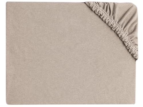 ZOLLNER Spannbettlaken für Kinder in 180x200cm - Matratzenhöhe bis 20cm - Baumwolle - mit praktischem Gummizug - waschbar bis 60°C - in newgrey - Oeko Tex® Zertifiziert von ZOLLNER