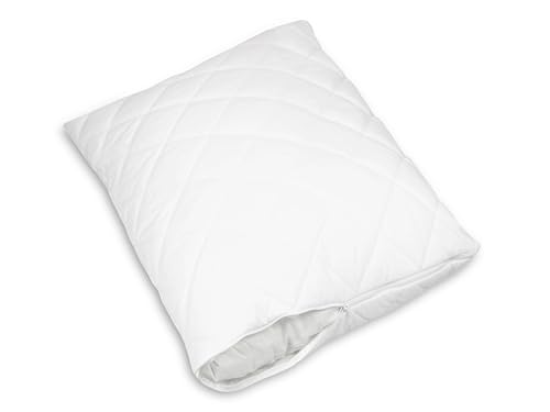 ZOLLNER gesteppter Kissenschutz in 65x100 cm – atmungsaktiver Schonbezug mit Reißverschluss - Baumwollmix - waschbar bis 95°C - Hotelqualität - Oeko Tex® Zertifiziert von ZOLLNER