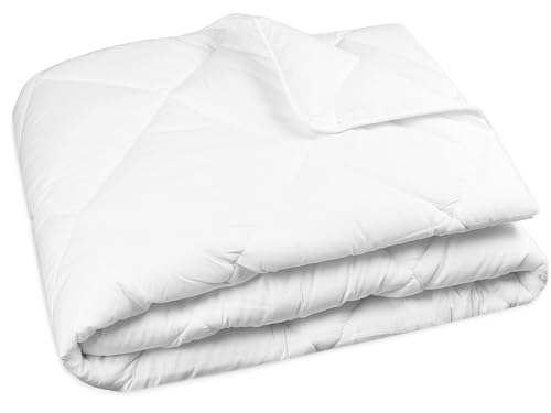 ZOLLNER Ganzjahresdecke in 160x210 cm - hautfreundliche und atmungsaktive Tagesdecke - mit Rautensteppung - Füllung aus Polyester - waschbar bis 95°C - Hotelqualität - Oeko Tex® Zertifiziert von ZOLLNER