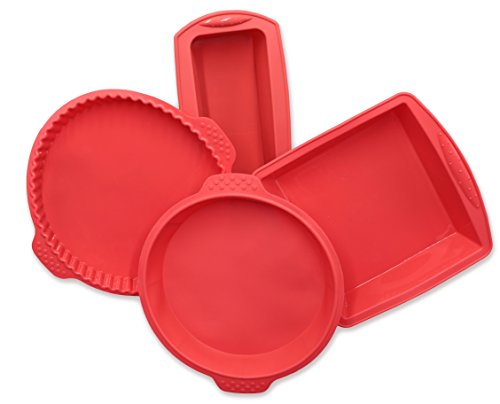 ZOLLNER24 4er Set Backformen aus Silikon, Kastenform, Backform, Obstbodenform ZOLLNER24 4er Set Backformen aus Silikon, Kastenform, Backform, Obstbodenform von ZOLLNER24