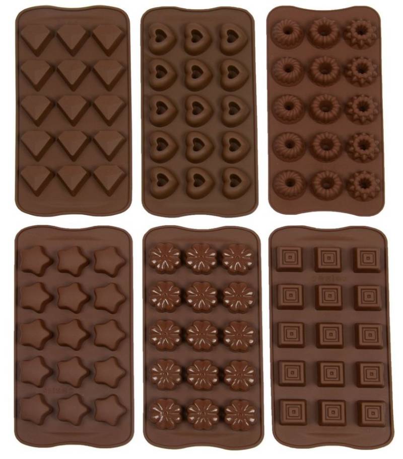 ZOLLNER24 Pralinenform, (6-tlg), BPA frei, verschiedene Formen von ZOLLNER24