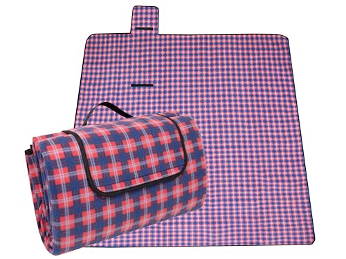 ZOLLNER24 XXL Picknickdecke in 200x200 cm - Obermaterial aus Polyester - Unterseite mit Aluminiumschicht - mit praktischem Tragegriff - für 4-6 Personen von ZOLLNER24