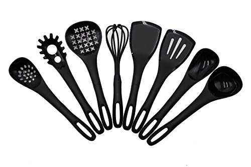 ZOLLNER24 8-TLG. Küchenhelfer Set aus Nylon mit Silikonüberzug, hitzebeständig von ZOLLNER24