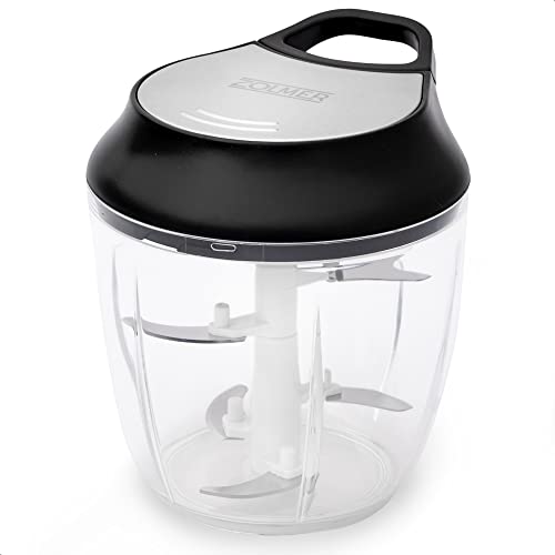 ZOLMER® Zwiebelschneider - Manueller Zerkleinerer mit Seilzug als Gemüseschneider - Multizerkleinerer mit 940ml Fassungsvermögen - Zwiebelhacker von ZOLMER