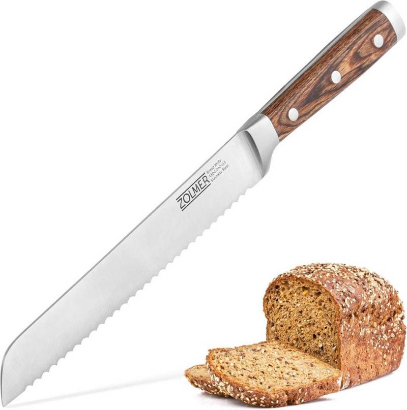 ZOLMER Universalküchenmesser Gefertigt aus Deutschem Edelstahl und Pakka Holz, Einzigartiges Schneideerlebnis von ZOLMER