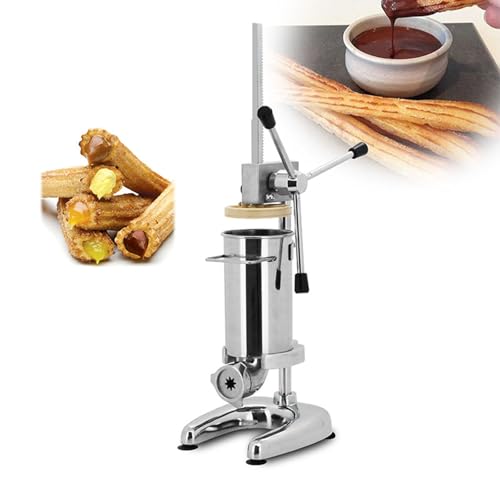 Churro-Maker | Spanischer Donut-Maker | Churro-Maschine, kommerzielle Churros-Maker-Maschine 3L Edelstahl Spanisch, für den Einsatz in Heimrestaurants und Bäckereien,3L von ZOLPINL