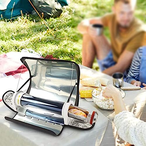 Tragbarer Solarkocher, 4,5 l, Solarkocher, großes Fassungsvermögen, Outdoorkocher, Campingkocher mit Thermometer, ideal für Camping oder Wandern von ZOLPINL