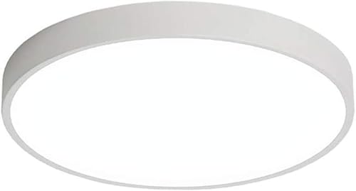 ZOLTA 24W Weiß LED Deckenleuchte Rund - Deckenlampe mit Metallschirm - Moderne Deckenleuchte - LED Lampe - Badezimmer Lampe - Deckenlampe LED 40cm - Warmweiß 3000K von ZOLTA