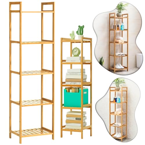 ZOLTA Bambus Regal freistehend 127,5 cm Standregal Bad Küche Wohnzimmer mit 5 Ablagen robust wasserfest Natur Braun modular einfach montierbar Ordnung Aufbewahrung dekorativ ZOLTA Bambus Regal freistehend 127,5 cm Standregal Bad Küche Wohnzimmer mit 5 Ablagen robust wasserfest Natur Braun modular einfach montierbar Ordnung Aufbewahrung dekorativ von ZOLTA