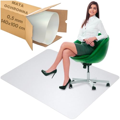 ZOLTA Bodenschutzmatte für Hartböden 0,5mm 100 x 140cm Halbtransparent - Schreibtischstuhl Unterlage - Bürostuhl Matte - Bodenmatte unter Bürostuhl und Schreibtisch - Schreibtischunterlage ZOLTA Bodenschutzmatte für Hartböden 0,5mm 100 x 140cm Halbtransparent - Schreibtischstuhl Unterlage - Bürostuhl Matte - Bodenmatte unter Bürostuhl und Schreibtisch - Schreibtischunterlage von ZOLTA