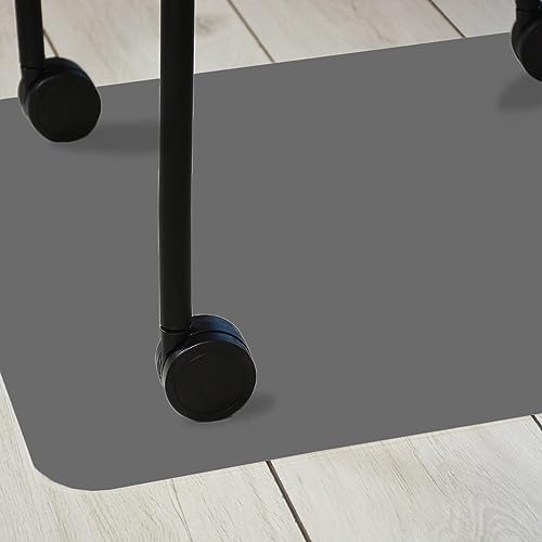 ZOLTA Bodenschutzmatte für Hartböden 100 x 140 cm - Schreibtischstuhl Unterlage - Bürostuhl Matte - Bodenmatte unter Bürostuhl und Schreibtisch - Schreibtischunterlage - Grau von ZOLTA