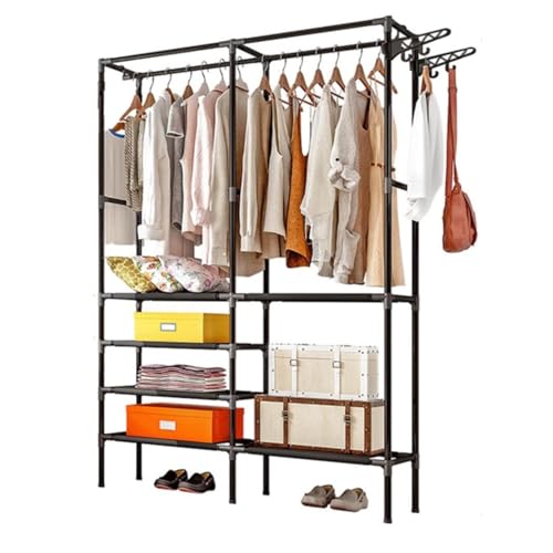 ZOLTA Faltbarer Kleiderschrank Metall 82,5×42,5×175,5 cm schwarz stabil bis 80 kg mit Regalen und Kleiderstangen Garderobenschrank für Schlafzimmer Flur Gästezimmer Studentenwohnung ZOLTA Faltbarer Kleiderschrank Metall 82,5×42,5×175,5 cm schwarz stabil bis 80 kg mit Regalen und Kleiderstangen Garderobenschrank für Schlafzimmer Flur Gästezimmer Studentenwohnung von ZOLTA