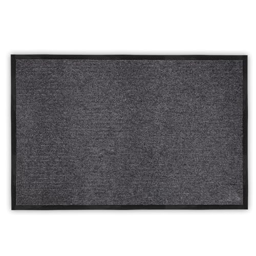 ZOLTA Fußmatte außen und innen - Schmutzfangmatte waschbar - Fussmatte aussen - Türmatte rutschfest - Rutschfester Fußabtreter - Schuhmatte Haustür - 120x240 cm Grau von ZOLTA