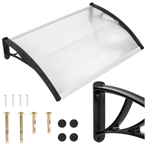 ZOLTA Gewölbtes Vordach 150 × 100 cm aus Polycarbonat und Aluminium – Transparent – Haustür Überdachung mit UV-Schutz, wetterfest, ideal für Türen, Fenster, Balkone, Schaufenster, Eingangsbereiche ZOLTA Gewölbtes Vordach 150 × 100 cm aus Polycarbonat und Aluminium – Transparent – Haustür Überdachung mit UV-Schutz, wetterfest, ideal für Türen, Fenster, Balkone, Schaufenster, Eingangsbereiche von ZOLTA