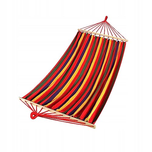 ZOLTA Hängematte 200x80cm - In- und Outdoor - Hängeschaukel - Gartenzubehör - Camping Zubehör - Hängender Schaukelstuhl - Häng Hängematte - Hammock für Kinder und Erwachsene - Dicke Streifen 4 Farben von ZOLTA