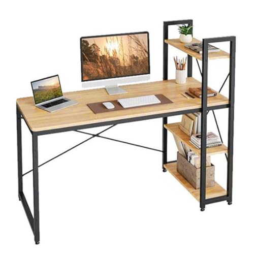 ZOLTA Loft Schreibtisch mit Regalen 120x48 cm Schwarz Eiche Natur Stabiler Computertisch Homeoffice Arbeitstisch Gamingtisch höhenverstellbar Metallrahmen MDF Ablage Links oder rechts montierbar ZOLTA Loft Schreibtisch mit Regalen 120x48 cm Schwarz Eiche Natur Stabiler Computertisch Homeoffice Arbeitstisch Gamingtisch höhenverstellbar Metallrahmen MDF Ablage Links oder rechts montierbar von ZOLTA