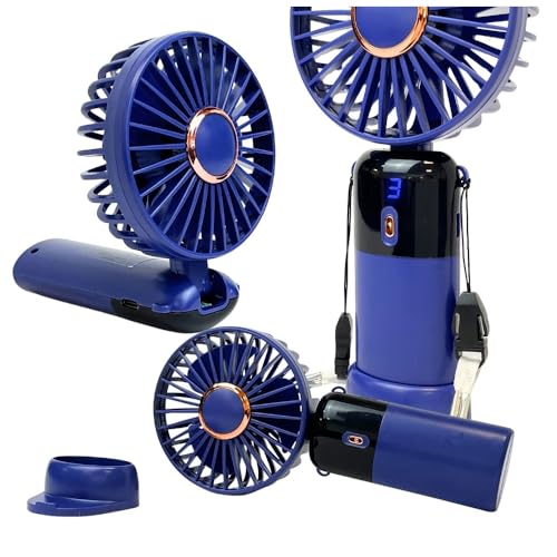 ZOLTA Mini Ventilator USB Handventilator Faltbar Tragbar Akku Lüfter 5 Stufen Leise mit Display 8h Laufzeit für Reisen Büro Schminktisch Lash Stylist Hand Tisch Stand Halterung Blau ZOLTA Mini Ventilator USB Handventilator Faltbar Tragbar Akku Lüfter 5 Stufen Leise mit Display 8h Laufzeit für Reisen Büro Schminktisch Lash Stylist Hand Tisch Stand Halterung Blau von ZOLTA