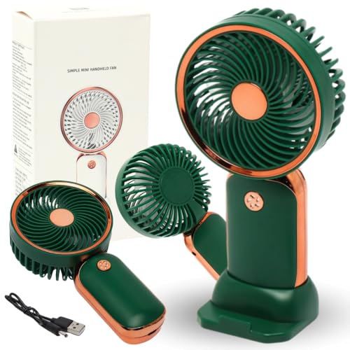 ZOLTA Mini Ventilator USB Tischventilator Wiederaufladbar mit Handyhalter Leise tragbar für Büro Reisen Akku Lüfter 4 2V 1 5W Tragbarer Handventilator mit Handyhalterung leiser Betrieb Grün Gold ZOLTA Mini Ventilator USB Tischventilator Wiederaufladbar mit Handyhalter Leise tragbar für Büro Reisen Akku Lüfter 4 2V 1 5W Tragbarer Handventilator mit Handyhalterung leiser Betrieb Grün Gold von ZOLTA