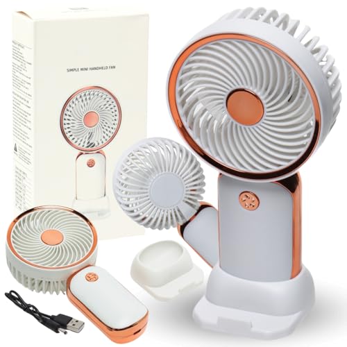 ZOLTA Mini Ventilator USB Tischventilator Wiederaufladbar mit Handyhalter Leise tragbar für Büro Reisen Akku Lüfter 4 2V 1 5W Tragbarer Handventilator mit Handyhalterung leiser Betrieb Weiß Gold ZOLTA Mini Ventilator USB Tischventilator Wiederaufladbar mit Handyhalter Leise tragbar für Büro Reisen Akku Lüfter 4 2V 1 5W Tragbarer Handventilator mit Handyhalterung leiser Betrieb Weiß Gold von ZOLTA