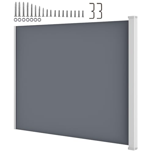 ZOLTA Seitenmarkise 300 × 200 cm Grau mit ROLL Back Auto-Zug Funktion Sichtschutz Windschutz Sonnenschutz ausziehbar mit Haltestange wetterfest Markise für Terrasse Balkon Garten Outdoor ZOLTA Seitenmarkise 300 × 200 cm Grau mit ROLL Back Auto-Zug Funktion Sichtschutz Windschutz Sonnenschutz ausziehbar mit Haltestange wetterfest Markise für Terrasse Balkon Garten Outdoor von ZOLTA