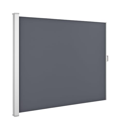 ZOLTA Seitenmarkise 350 × 180 cm Grau mit ROLL Back Auto-Zug Funktion Sichtschutz Windschutz Sonnenschutz ausziehbar mit Haltestange wetterfest Markise für Terrasse Balkon Garten Outdoor ZOLTA Seitenmarkise 350 × 180 cm Grau mit ROLL Back Auto-Zug Funktion Sichtschutz Windschutz Sonnenschutz ausziehbar mit Haltestange wetterfest Markise für Terrasse Balkon Garten Outdoor von ZOLTA
