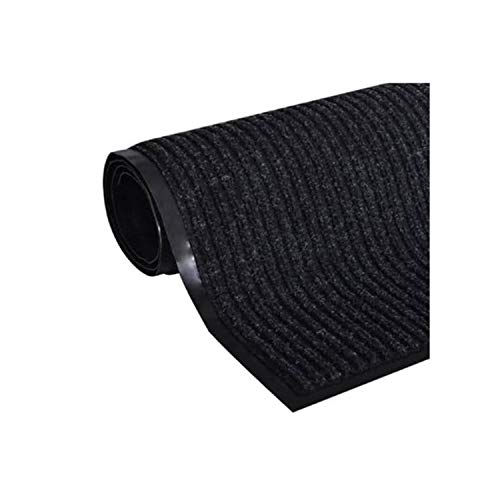 ZOLTA Fußmatte außen und innen - Schmutzfangmatte waschbar - Fussmatte aussen - Türmatte rutschfest - Rutschfester Fußabtreter - Schuhmatte Haustür - 60x90cm - Schwarz von ZOLTA