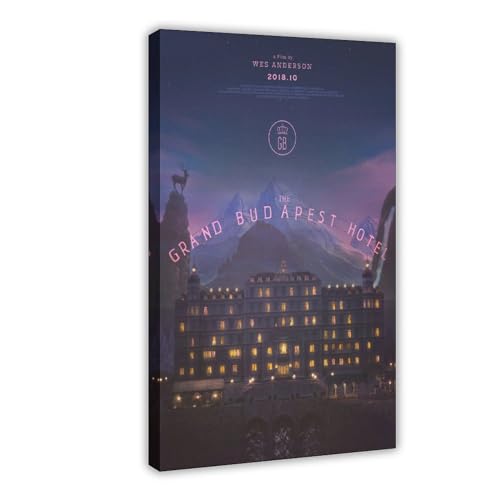 ZOLULA Filmposter "The Grand Budapest Hotel" auf Leinwand, Schlafzimmer, Dekoration, Sport, Landschaft, Büro, Raumdekoration, Geschenk, Rahmen-Stil, 20 x 30 cm von ZOLULA