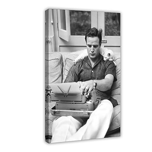 ZOLULA Filmschauspieler - Marlon Brando Vintage Poster Leinwand Poster Wandkunst Dekor Druck Bild Gemälde für Wohnzimmer Schlafzimmer Dekoration Rahmenstil 40 x 60 cm ZOLULA Filmschauspieler - Marlon Brando Vintage Poster Leinwand Poster Wandkunst Dekor Druck Bild Gemälde für Wohnzimmer Schlafzimmer Dekoration Rahmenstil 40 x 60 cm von ZOLULA