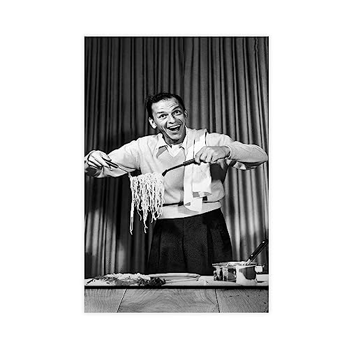 ZOLULA Frank Sinatra Ate Spaghetti Leinwand Poster Wandkunst Dekor Druck Bild Gemälde für Wohnzimmer Schlafzimmer Dekoration ungerahmt 30 x 45 cm von ZOLULA