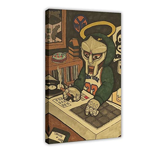 ZOLULA MF Doom Poster 2 Leinwand Poster Schlafzimmer Dekor Sport Landschaft Büro Zimmer Dekor Geschenk Rahmenstil 30 x 45 cm von ZOLULA