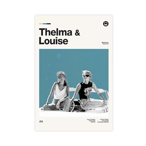 ZOLULA Modernes Retro-Filmposter Thelma & Louise (1) Leinwand-Poster, Wandkunst, Dekordruck, Bild, Gemälde für Wohnzimmer, Schlafzimmer, Dekoration, ungerahmt, 40 x 60 cm von ZOLULA