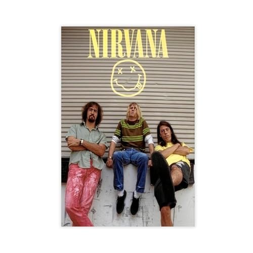 ZOLULA Nirvana Rock Musik Poster Leinwand Poster Wandkunst Dekor Druck Bild Gemälde für Wohnzimmer Schlafzimmer Dekoration ungerahmt 40 x 60 cm von ZOLULA