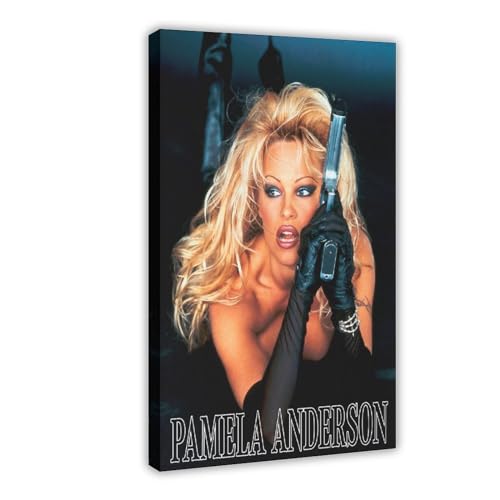ZOLULA Pamela Anderson Poster, Leinwand, Poster, Wandkunst, Dekordruck, Bild, Gemälde für Wohnzimmer, Schlafzimmer, Dekoration, Rahmenstil, 30 x 45 cm von ZOLULA
