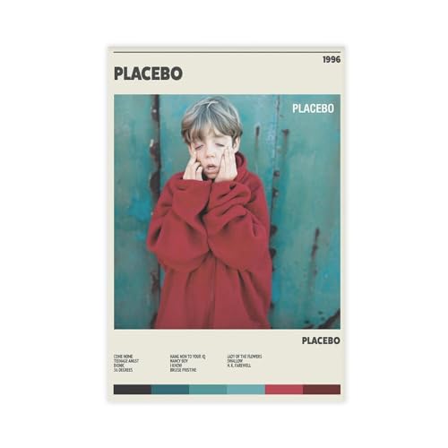 ZOLULA Placebo – Musikalbum-Poster, Leinwand, Poster, Wandkunst, Dekordruck, Bild, Gemälde für Wohnzimmer, Schlafzimmer, Dekoration, ungerahmt, 40 x 60 cm von ZOLULA