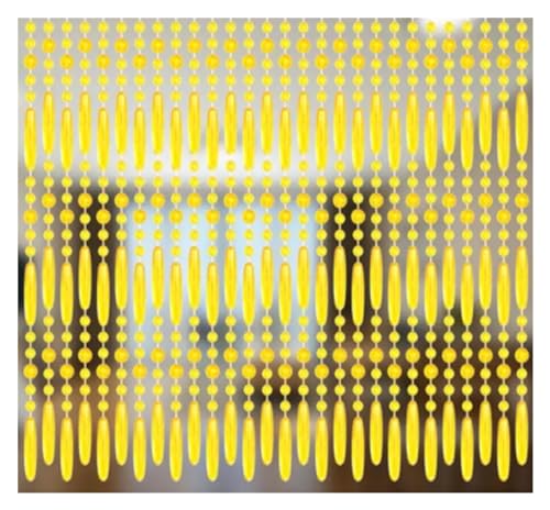 ZOLULA Türschnurperlen Kristallperlenvorhang Innen Wohnzimmer Trennwand Heimdekoration Türvorhang (Farbe: Gelb, Größe: 27 Stränge 200 cm) von ZOLULA