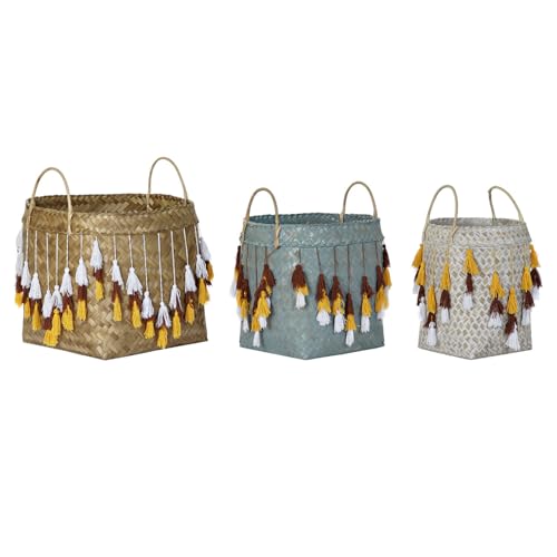 CESTA SET 3 BAMBU 46X46X57 FLECOS MULTICOLOR von ZOMTOON