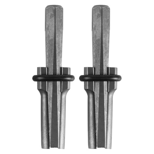 2 Stück ZONADAH Fels-Steinspalter-Handwerkzeuge, 18 x 105 mm Dübelkeile, Fels-Steinspaltwerkzeug, Hochleistungs Manueller Steinspalter für Bildhauer, Gehwege, Abriss, Hausrenovierung von ZONADAH