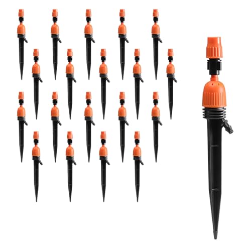 20 Stück ZONADAH Tropfbewässerungsstrahler Sprühgerät für 1/4 Zoll Bewässerungsschlauch, verstellbarer 360-Grad-Wasserfluss, Pfahltropfer, 7,5 Zoll Gartenbewässerungssystem 20 Stück ZONADAH Tropfbewässerungsstrahler Sprühgerät für 1/4 Zoll Bewässerungsschlauch, verstellbarer 360-Grad-Wasserfluss, Pfahltropfer, 7,5 Zoll Gartenbewässerungssystem von ZONADAH