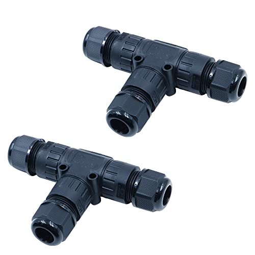 ZONADAH 2er-Pack T-Typ 3-Wege IP68 Wasserdichtes elektrisches Kabel Drahtverbinder 450V 24A 3 Pin 5-9mm 4M Tiefe Außengartenbeleuchtung Verkabelung ZONADAH 2er-Pack T-Typ 3-Wege IP68 Wasserdichtes elektrisches Kabel Drahtverbinder 450V 24A 3 Pin 5-9mm 4M Tiefe Außengartenbeleuchtung Verkabelung von ZONADAH