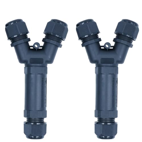 ZONADAH 2er-Pack Y-Typ 3-Wege IP68 Wasserdichtes elektrisches Kabel Drahtverbinder M25 450V 32A 3 Pin 10-14mm 4M Tiefe Außengartenbeleuchtung Verkabelung ZONADAH 2er-Pack Y-Typ 3-Wege IP68 Wasserdichtes elektrisches Kabel Drahtverbinder M25 450V 32A 3 Pin 10-14mm 4M Tiefe Außengartenbeleuchtung Verkabelung von ZONADAH
