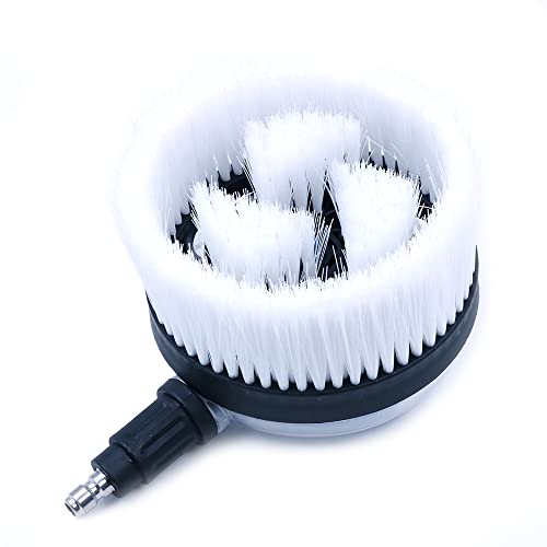ZONADAH 360 Grad drehbare Autowaschbürste, Autowaschwerkzeugkopf, ultraweiche Bürste für Hochdruckwasserpistole, 1/4 Schnellanschluss von ZONADAH