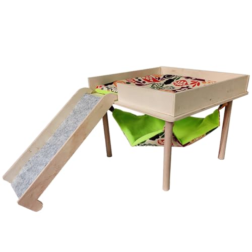 ZONADAH Meerschweinchen-Hängematte mit Plattform, 29 x 22,5 cm, Naturholz, Hamster-Kletterplattform, Meerschweinchen-Versteck aus Holz, kleines Haustierbett für Schweinchen, Ratten, Hamster, Hasen ZONADAH Meerschweinchen-Hängematte mit Plattform, 29 x 22,5 cm, Naturholz, Hamster-Kletterplattform, Meerschweinchen-Versteck aus Holz, kleines Haustierbett für Schweinchen, Ratten, Hamster, Hasen von ZONADAH