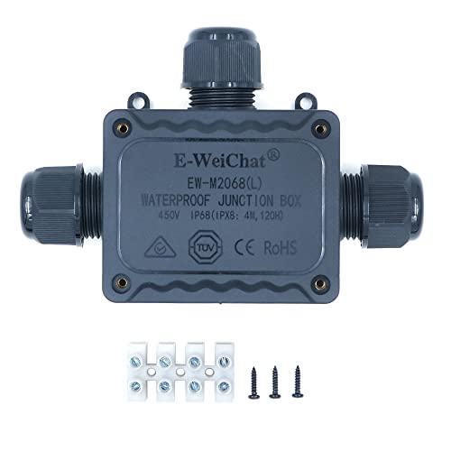 ZONADAH T-Typ 3-Wege IP68 Wasserdichtes elektrisches Kabel Drahtverbinder Anschlussdose 450V 32A 10-14mm 4M Tiefe Außengartenbeleuchtung Verkabelung von ZONADAH