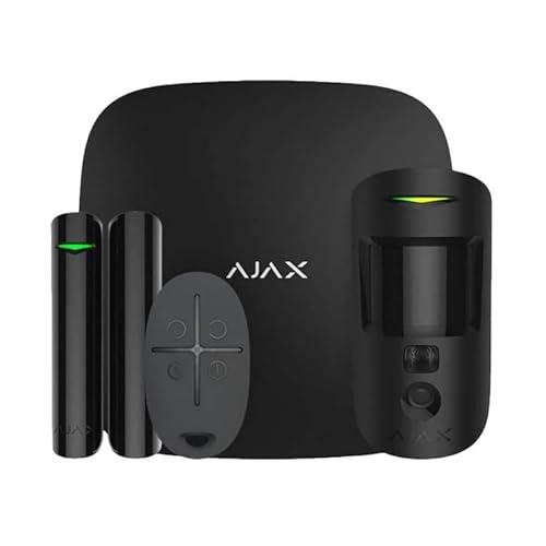Ajax Sicherheitssystem-Set, schwarz, Starterkit Cam 38173 AJHUB2KN HUB2KN Alarm von ZONAPRO