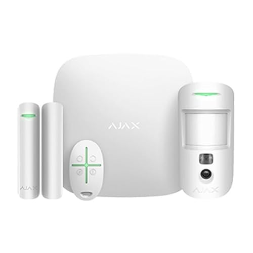 Ajax Sicherheitssystem-Set, weiß, Starterkit Cam 38172 AJHUB2K HUB2K Alarm von ZONAPRO