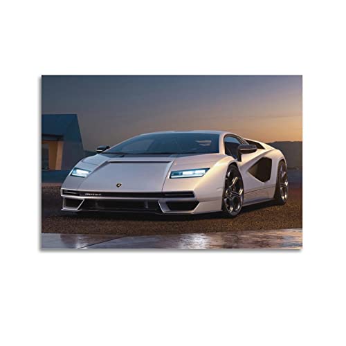 ZONDER Hyper Auto-Poster für Lamborghini Countach Sportauto-Poster, dekoratives Gemälde, Leinwand, Wand- und Kunstbild, modernes Familien-Schlafzimmer, 50 x 75 cm von ZONDER
