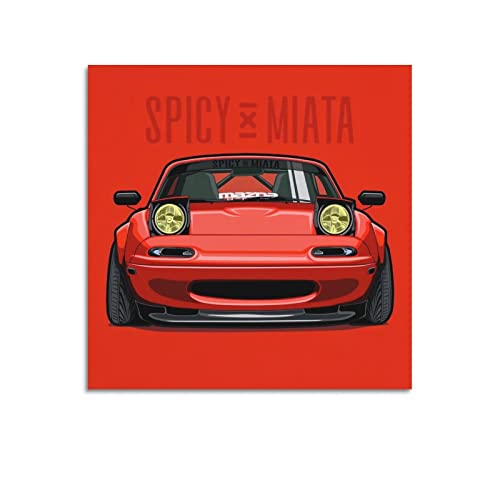 ZONDER JDM Auto-Poster für Mazda MX-5 Miata Q Auto, niedliches Rennauto, SupercarPoster, dekorative Malerei, Leinwand, Wand und Kunstbild, Druck, moderne Familien-Schlafzimmerdekoration, 30 x 30 cm ZONDER JDM Auto-Poster für Mazda MX-5 Miata Q Auto, niedliches Rennauto, SupercarPoster, dekorative Malerei, Leinwand, Wand und Kunstbild, Druck, moderne Familien-Schlafzimmerdekoration, 30 x 30 cm von ZONDER