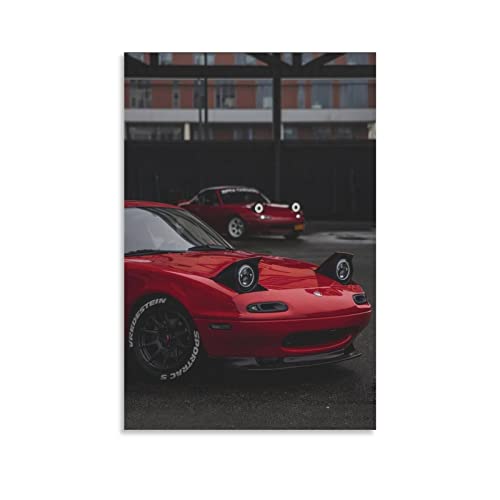 ZONDER JDM Auto-Poster für Mazda MX5 Miata Racing Car Sportauto SupercarPoster Dekorative Malerei Leinwand Wand und Kunstbild Druck Moderne Familie Schlafzimmer Dekor 30 x 45 cm von ZONDER