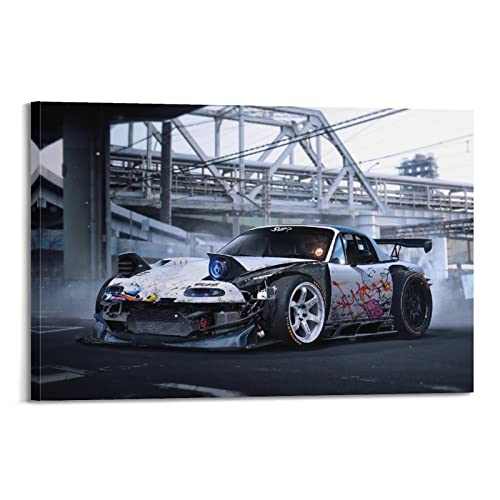 ZONDER JDM Sportauto-Poster für Mazda MX-5 Miata Racing Car SupercarPoster, dekoratives Gemälde, Leinwand, Wand- und Kunstbild, Druck, modernes Familien-Schlafzimmer, Dekoration, 20 x 30 cm von ZONDER